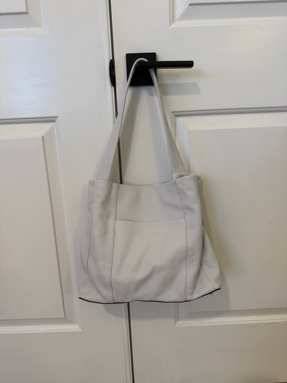 Aimee Kestenberg White Leather Shoulder Tote